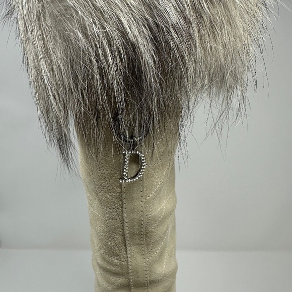 Dior Suede & Fox Fur Knee High Boots - Picture 6 of 16